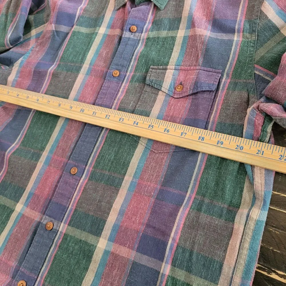 J.Crew Men's Slim Fit Plaid Button-Up Shirt Size Large Casual Preppy
